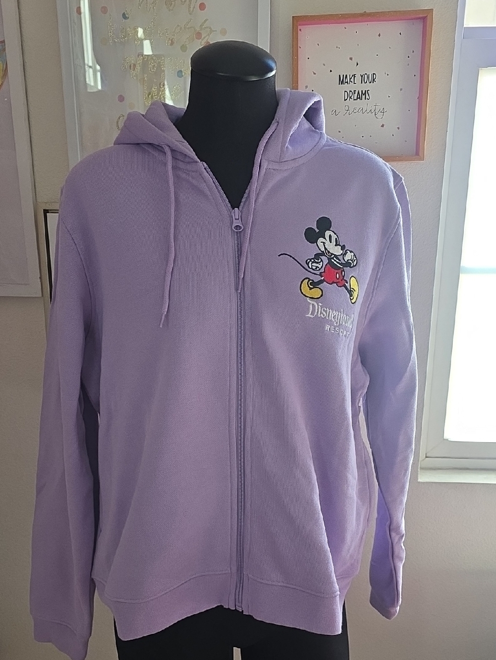 Disney‎ Lavender Mickey Mouse Zip-Up Hoodie